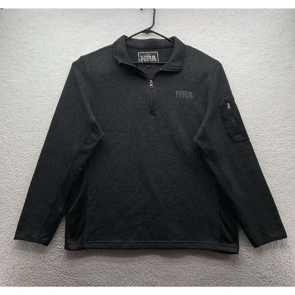 NRA Jackets & Coats Nra Fleece Jacket Mens Large L 4 Zip Black